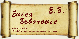 Evica Brborović vizit kartica